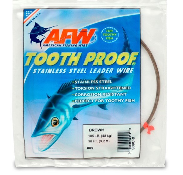 AFW TOOTH PROOF STAINLESS STEEL LEADER WIRE