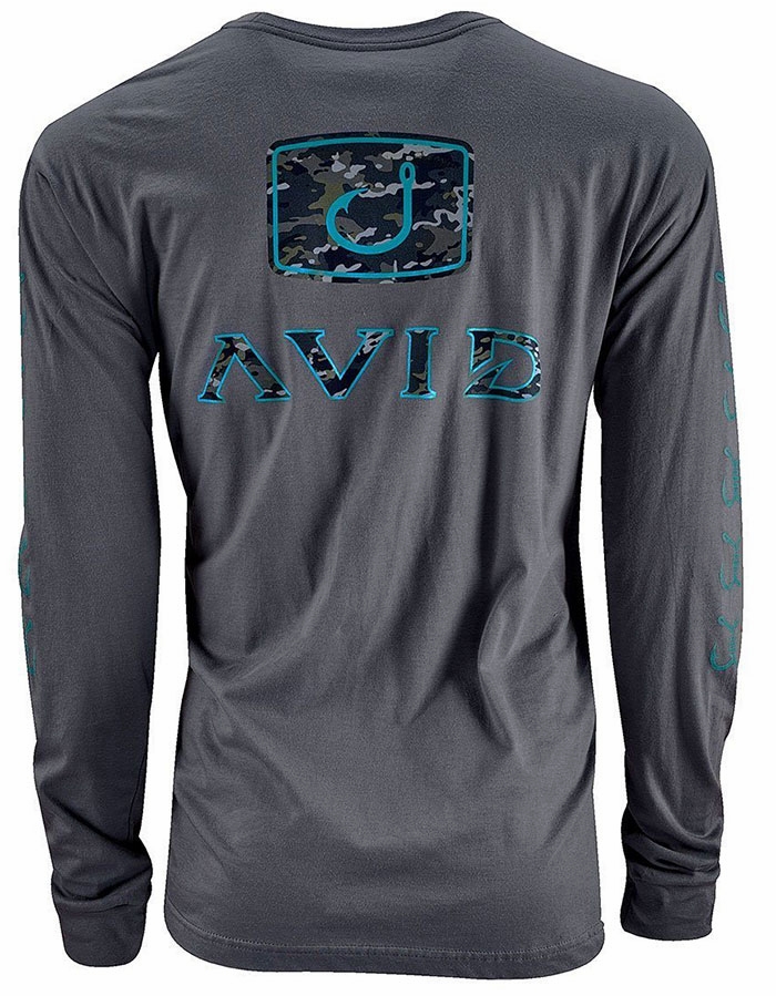 AVID CAMO FILL L/S TEE CHARCOAL 2XL