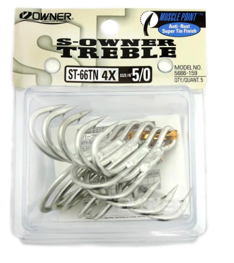 OWNER STINGER TREBLE HOOKS