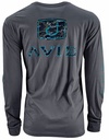 AVID CAMO FILL L/S TEE CHARCOAL 2XL